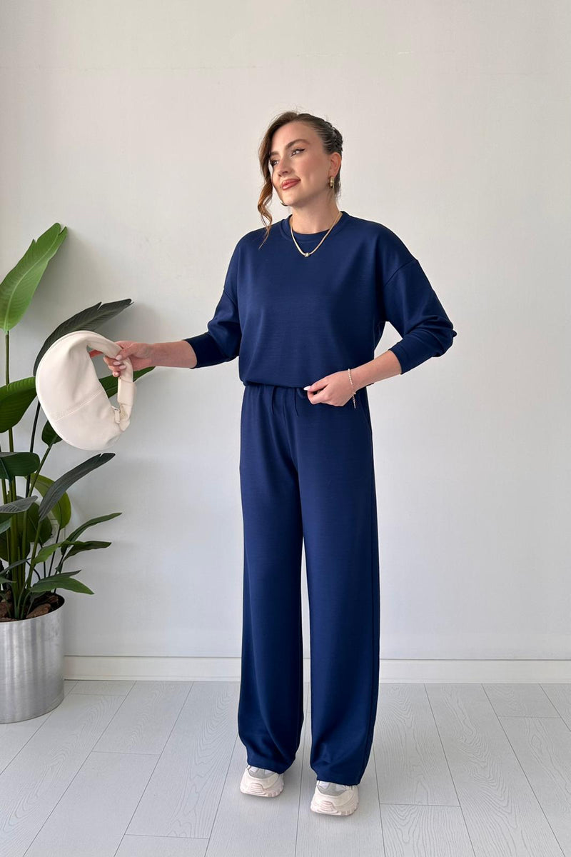 Crew Neck Two-Piece Suit