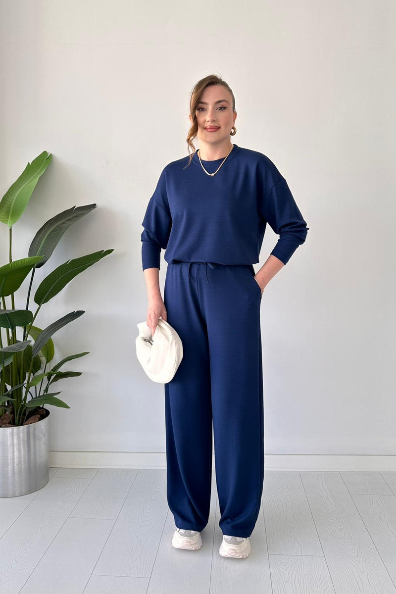 Crew Neck Two-Piece Suit