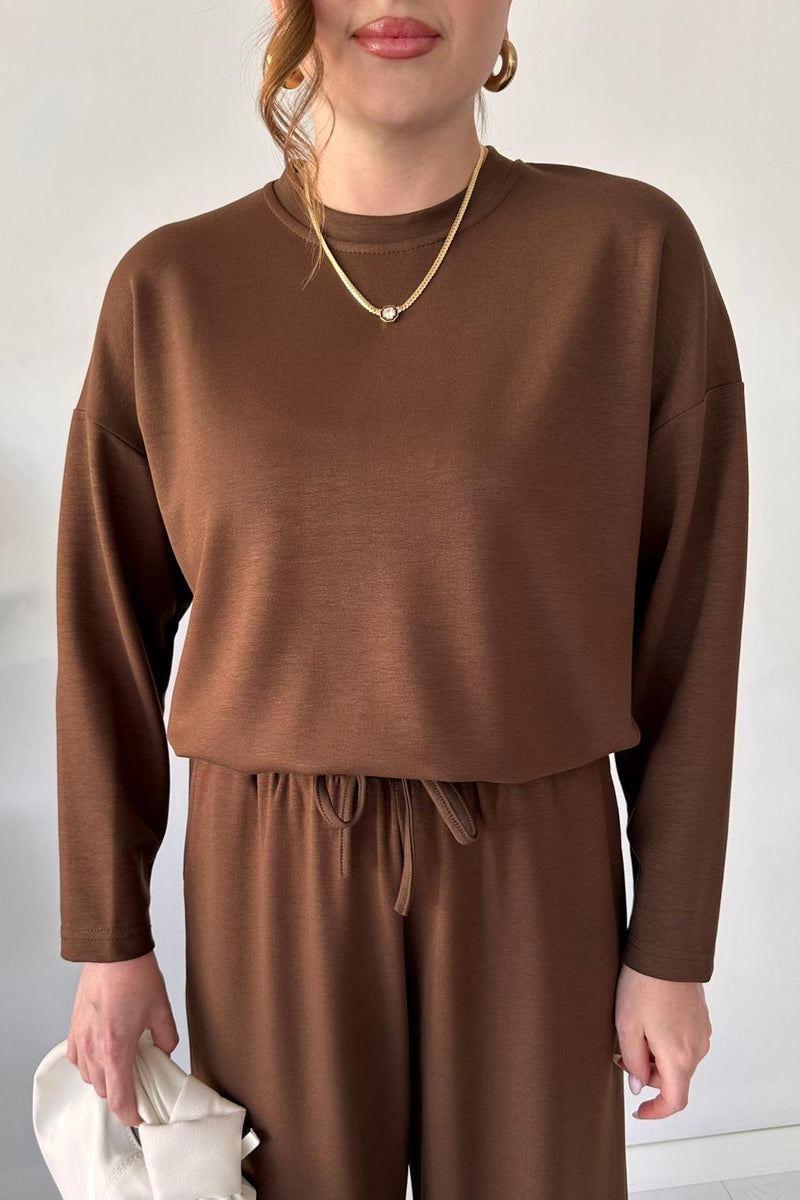 Crew Neck Two-Piece Suit