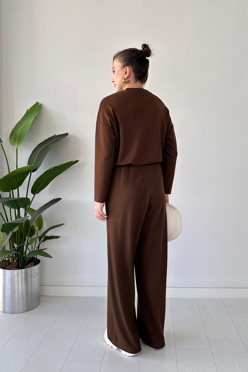 Crew Neck Two-Piece Suit