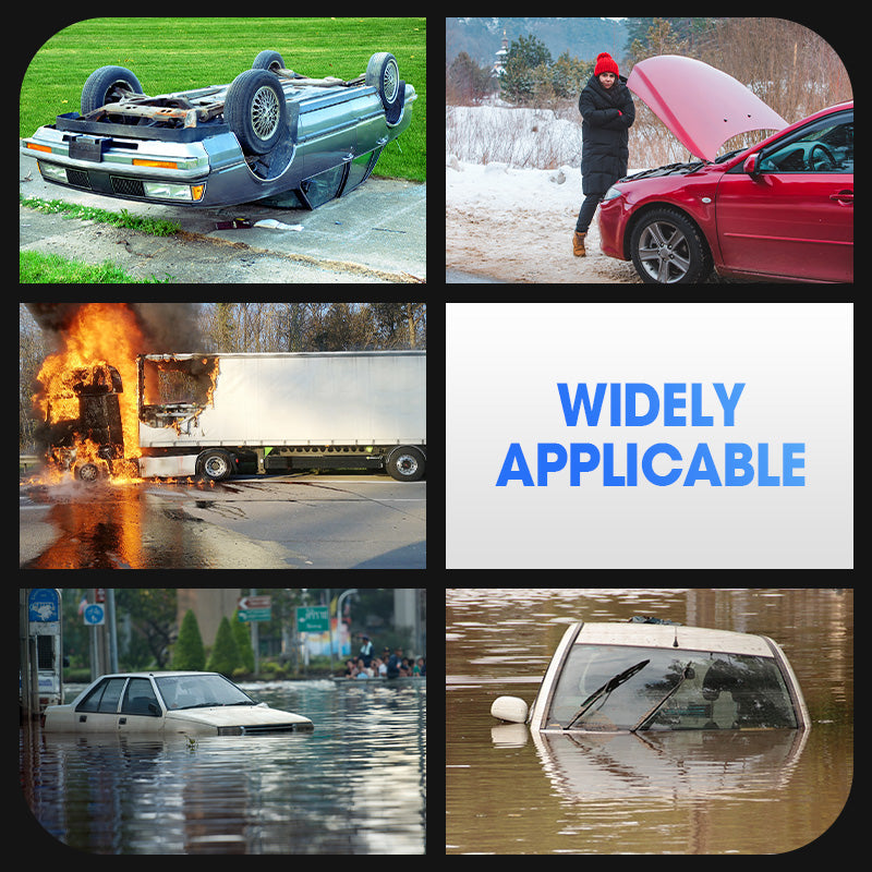 Multi-Functional Dual-Headed Car Safety Hammer