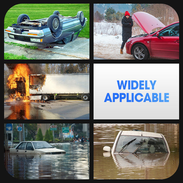 Multi-Functional Dual-Headed Car Safety Hammer