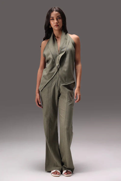 Earthy Linen Two-Piece Set