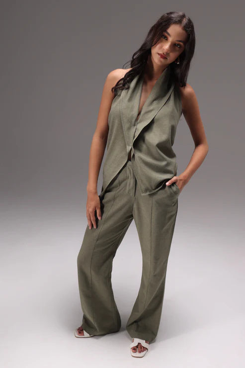 Earthy Linen Two-Piece Set