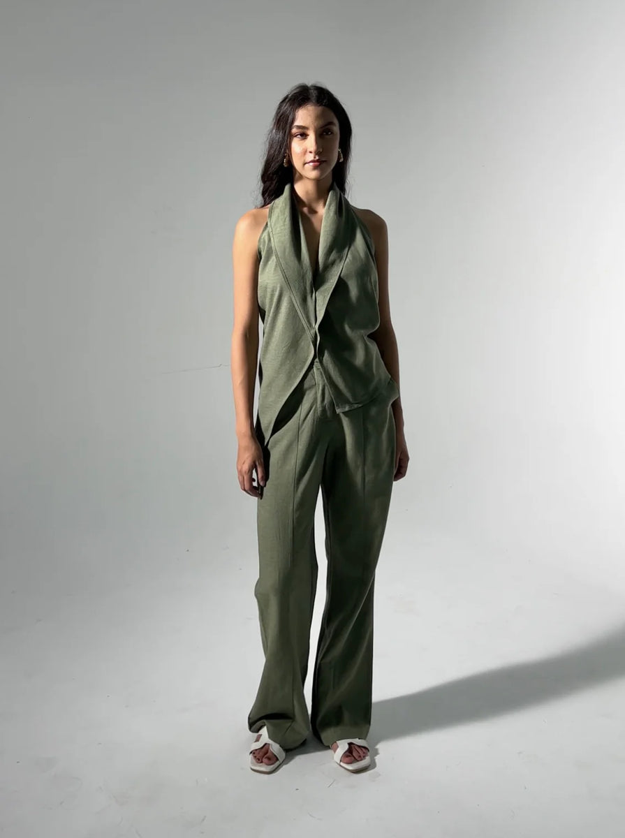 Earthy Linen Two-Piece Set