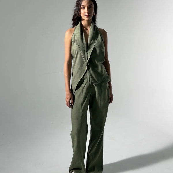 Earthy Linen Two-Piece Set