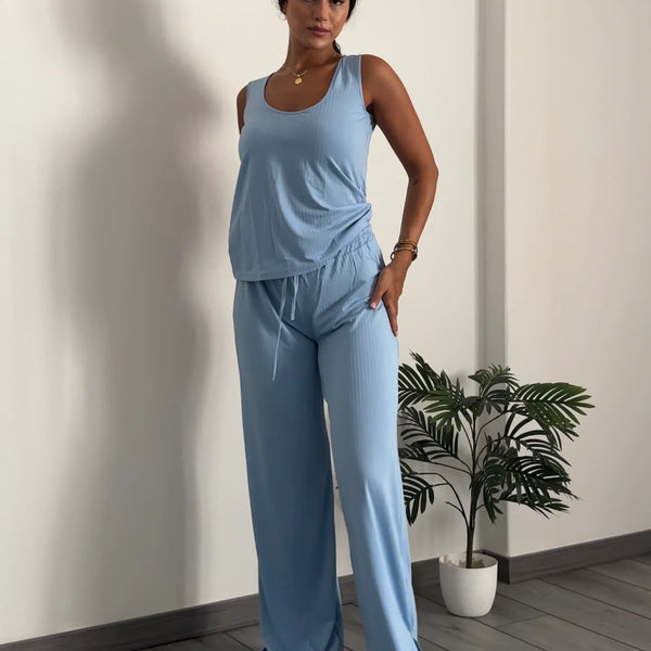 2-Piece Ribbed Lounge Set
