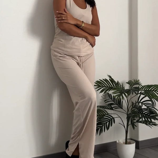 2-Piece Ribbed Lounge Set