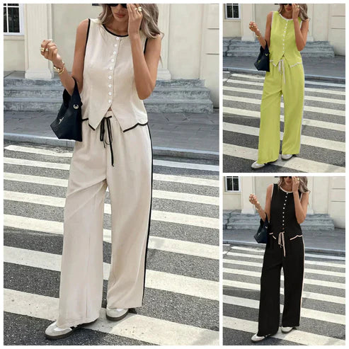 Women's Sleeveless Tank & Pants Set