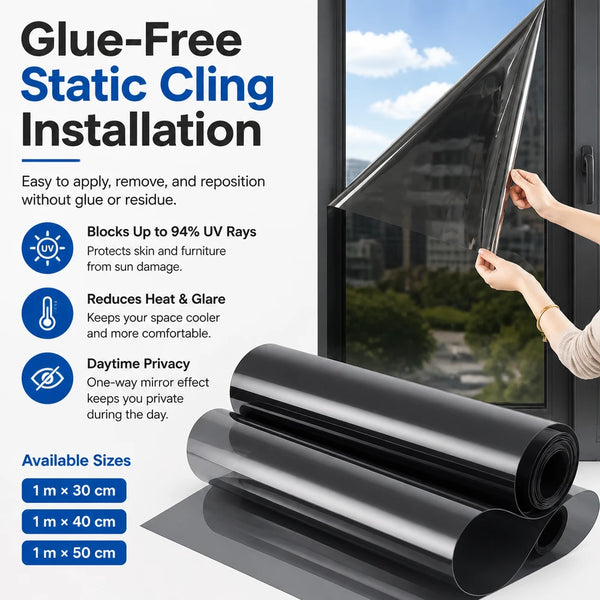 Black One-Way Mirror Privacy Window Film