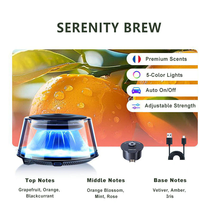 Cloud Mist Car Diffuser - Auto On/Off with 1 Refill = 2 Year Freshness