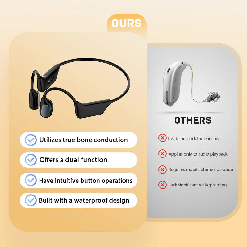 Bluetooth Headphones Smart Bone Conduction Hearing Aid