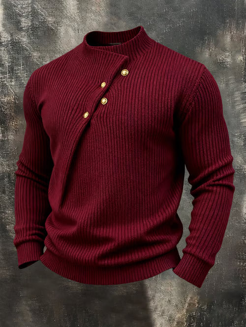 Cozy Knit Stand‑Collar Sweater