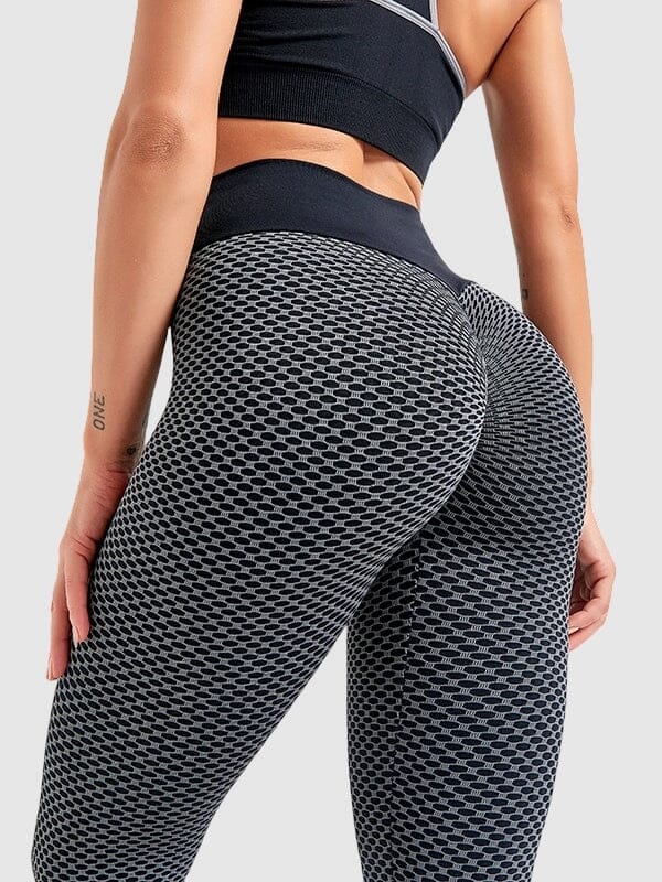 High Waist Yoga Pants Textured | Tummy Control