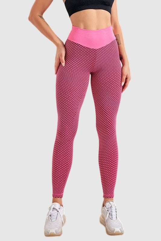 High Waist Yoga Pants Textured | Tummy Control