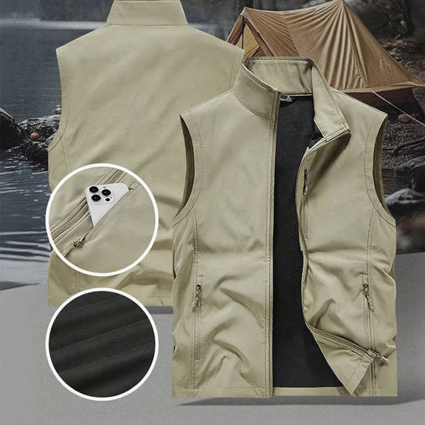 Men's half vest with multi hidden pockets