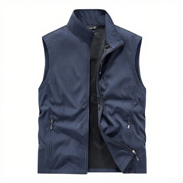 Men's half vest with multi hidden pockets