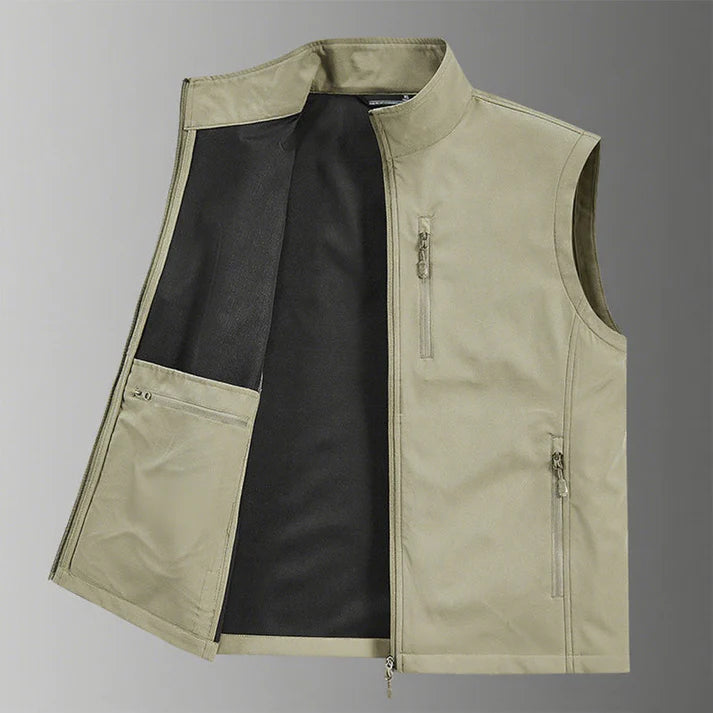 Men's half vest with multi hidden pockets