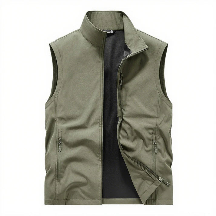 Men's half vest with multi hidden pockets