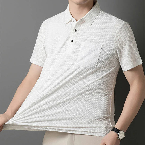Men's textured short-sleeved shirt