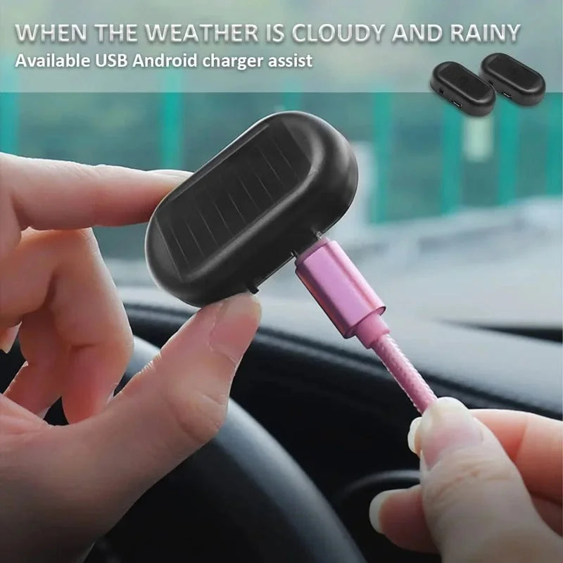 Solar-Powered Anti-theft Car Alarm Light